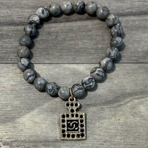 Authentic Picasso Jasper Bracelet with Elegant CC Chanel Design perfume bottle!